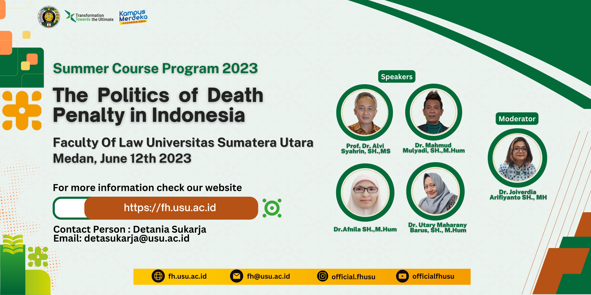 Summer Course "The Politics of Death Penalty in Indonesia"